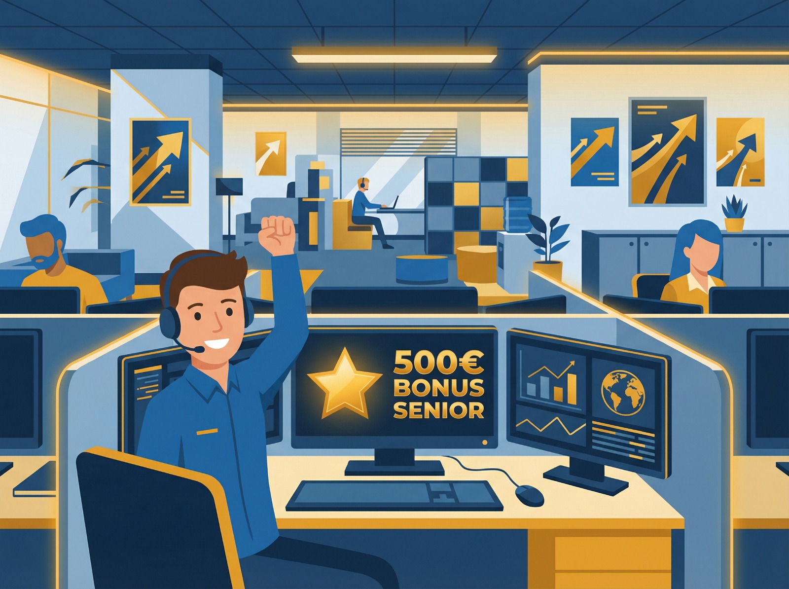 Agent call center avec bonus